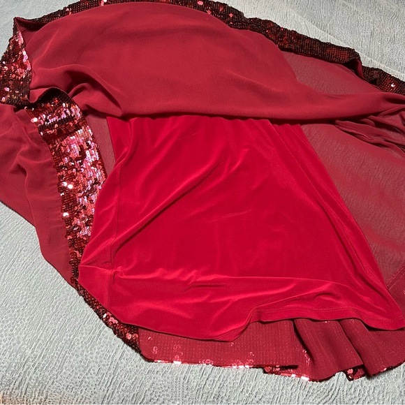 JB by Julie Brown mini one shoulder kaftan with sequin fringe - medium - Picture 8 of 10